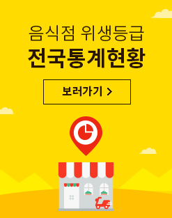 음식점 위생등급 전국통계현황